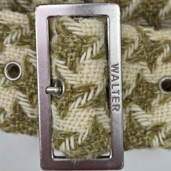 WALTER Green Cream Houndstooth Wool Blend Tweed Cropped Jacket Size 4 - Picture 6 of 12